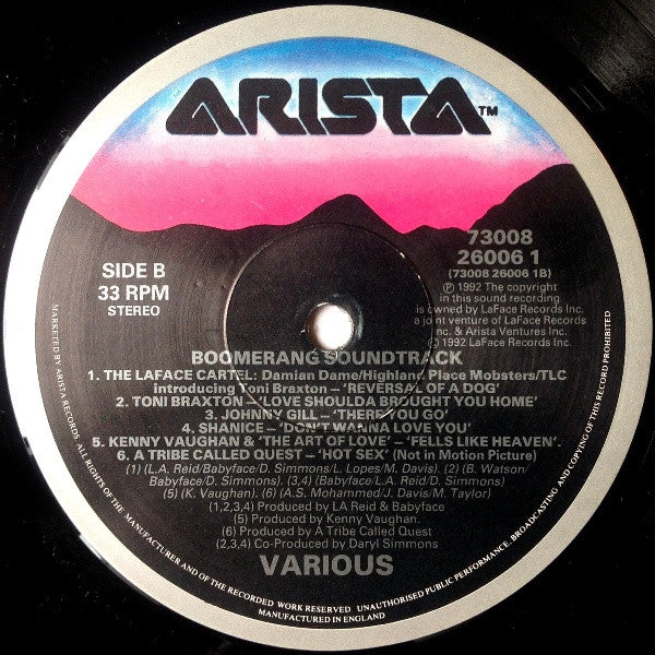 Various : Boomerang (Original Soundtrack Album) (LP, Comp)