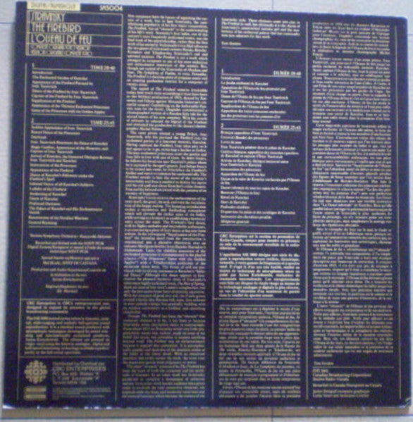 Kazuyoshi Akiyama - Toronto Symphony Orchestra - Igor Stravinsky : Stravinsky: The Firebird L'oiseau De Feu - Complete Original 1910 Version/Version Originale Complete 1910 (LP, Album)