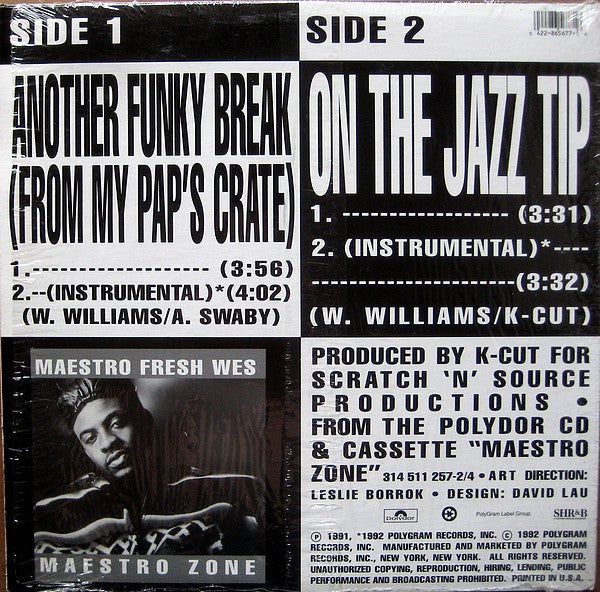 Maestro Fresh-Wes : Another Funky Break (From My Pap's Crate) (12")
