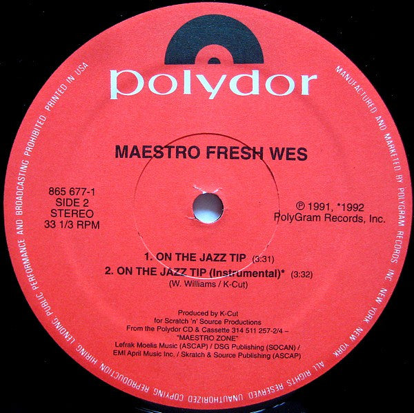 Maestro Fresh-Wes : Another Funky Break (From My Pap's Crate) (12")