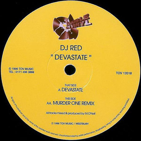 DJ Red : Devastate / Murder One (Remix) (12")