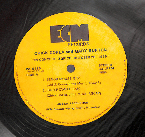 Gary Burton / Chick Corea : In Concert, Zürich, October 28, 1979 (2xLP, Album)