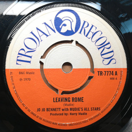 Jo Jo Bennett With Mudie's All Stars* : Leaving Rome (7", Single)