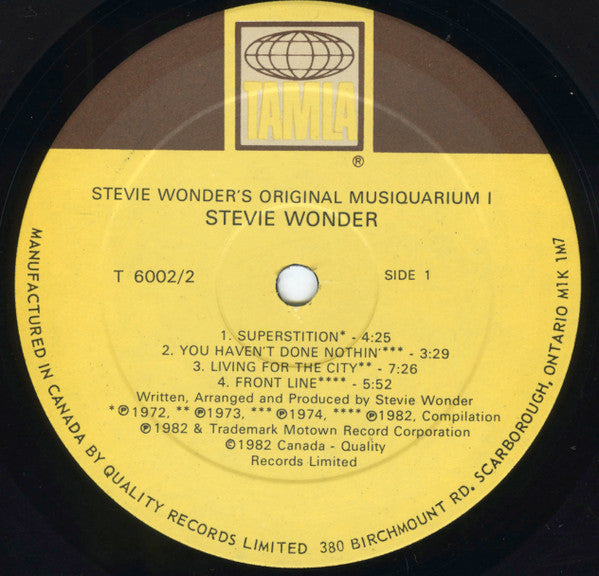 Stevie Wonder : Stevie Wonder's Original Musiquarium 1 (2xLP, Album, Comp)