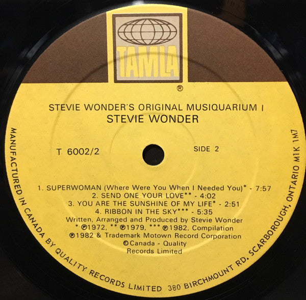 Stevie Wonder : Stevie Wonder's Original Musiquarium 1 (2xLP, Album, Comp)