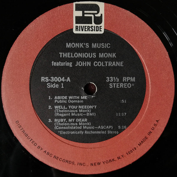Thelonious Monk Featuring John Coltrane : Monk's Music (LP, Album, RE, RM)