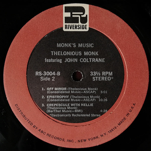 Thelonious Monk Featuring John Coltrane : Monk's Music (LP, Album, RE, RM)
