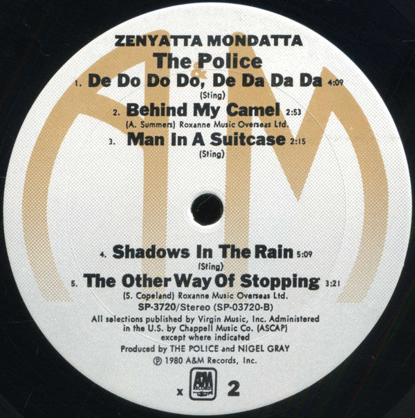 The Police : Zenyatta Mondatta (LP, Album, RE, x -)