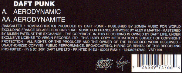 Daft Punk : Aerodynamic / Aerodynamite (12")