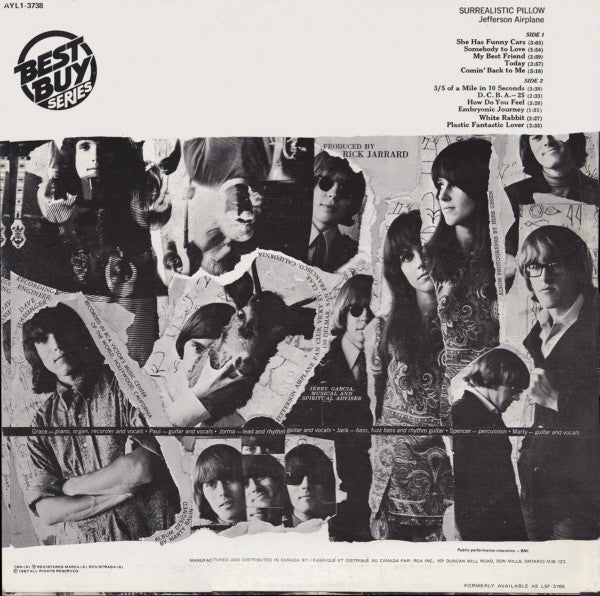 Jefferson Airplane : Surrealistic Pillow (LP, Album, RE)