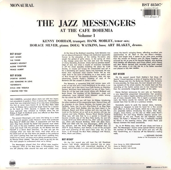 Art Blakey & The Jazz Messengers : At The Cafe Bohemia Volume 1 (LP, Album, Mono, RE, RM, DMM)