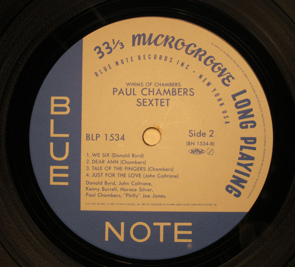 Paul Chambers Sextet : Whims Of Chambers (LP, Album, Mono, RE)