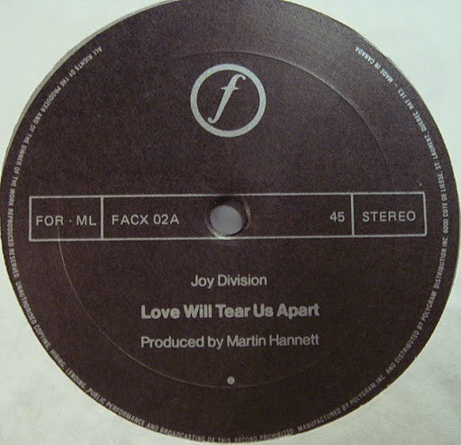 Joy Division : Love Will Tear Us Apart (12", Single)