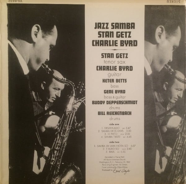 Stan Getz / Charlie Byrd : Jazz Samba (LP, Album, Mono)