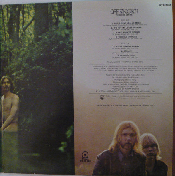 The Allman Brothers Band : The Allman Brothers Band (LP, Album, RE, Gat)