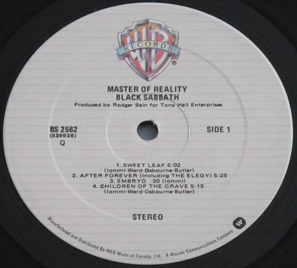 Black Sabbath : Master Of Reality (LP, Album, RE)