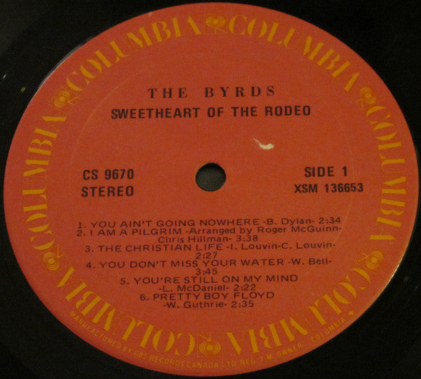 The Byrds : Sweetheart Of The Rodeo (LP, Album, RE)