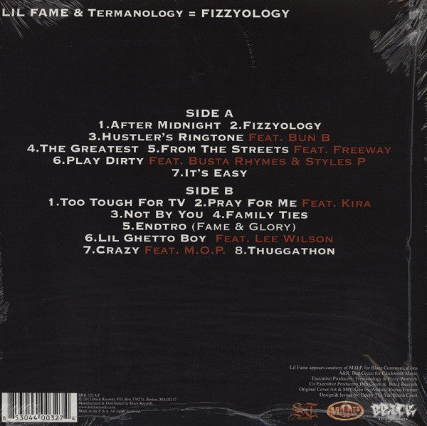 Lil' Fame & Termanology : Fizzyology (LP, Album)
