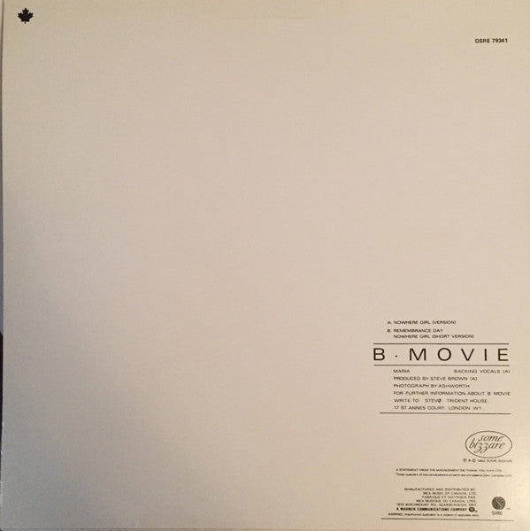 B-Movie : Nowhere Girl (12")