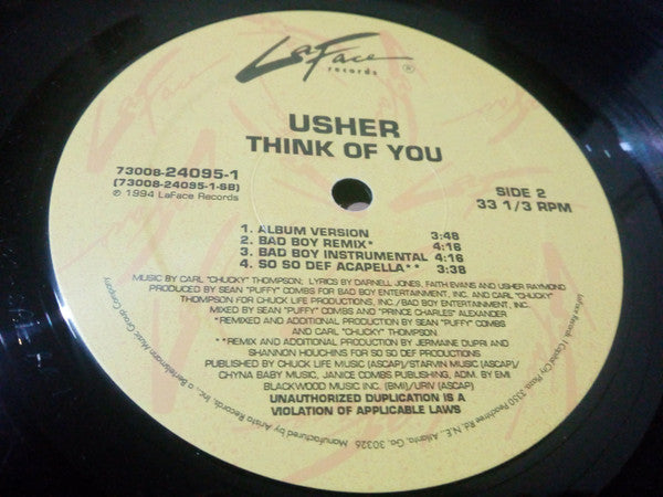 Usher : Think Of You (12")