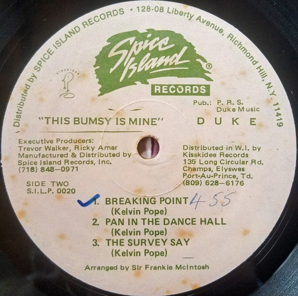 Mighty Duke : Calypso Ah King Ah Duke Ah Pope (LP, Album)