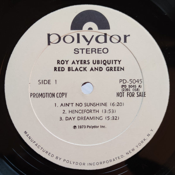Roy Ayers Ubiquity : Red Black & Green (LP, Album, Promo)