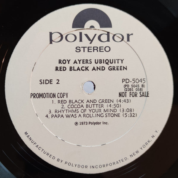 Roy Ayers Ubiquity : Red Black & Green (LP, Album, Promo)