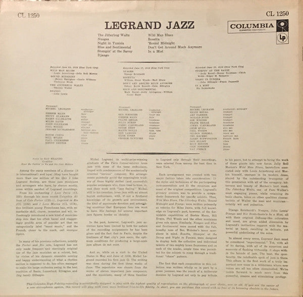 Michel Legrand : Legrand Jazz (LP)