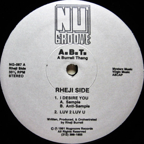 A.B.T. : I Desire You / I Need It (12")