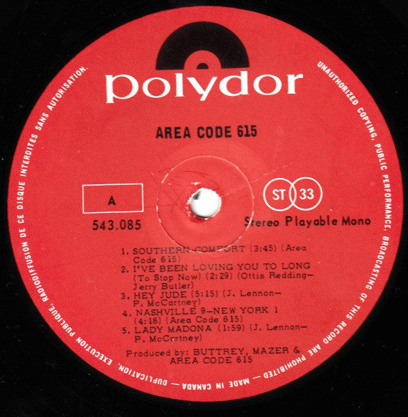 Area Code 615 : Area Code 615 (LP, Album)