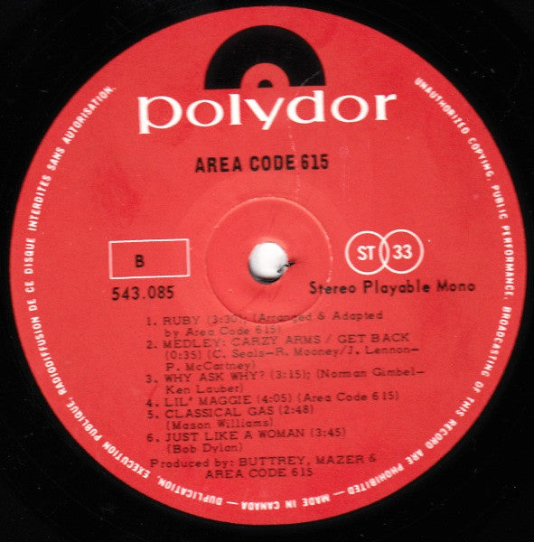 Area Code 615 : Area Code 615 (LP, Album)