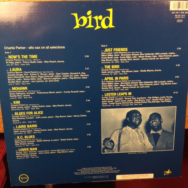 Charlie Parker : Bird - The Original Recordings Of Charlie Parker (LP, Comp)