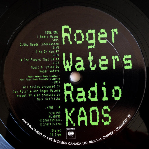 Roger Waters : Radio K.A.O.S. (LP, Album)