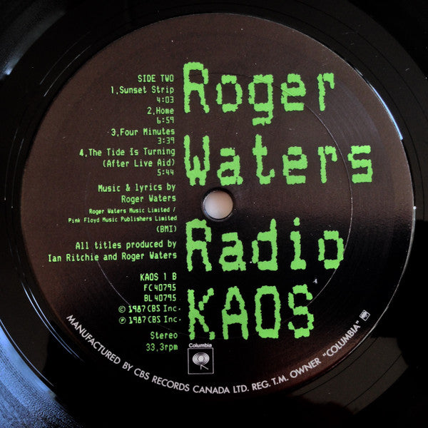 Roger Waters : Radio K.A.O.S. (LP, Album)