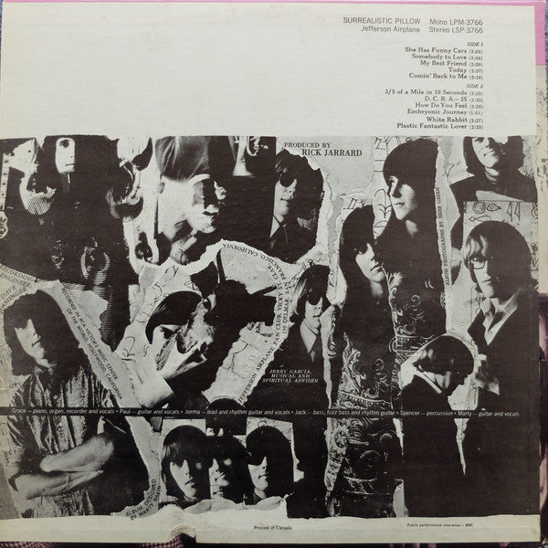 Jefferson Airplane : Surrealistic Pillow (LP, Album, Mono)