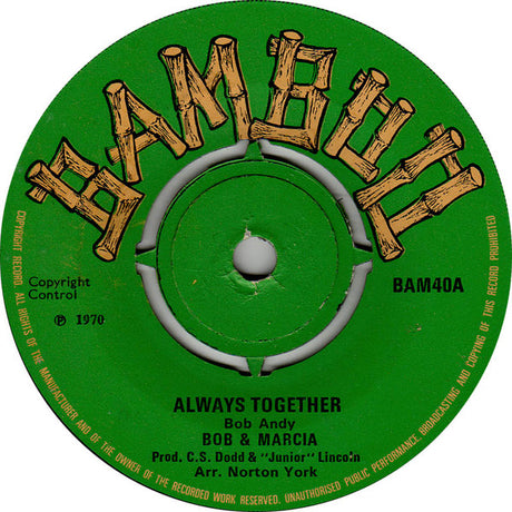 Bob & Marcia / Bob Andy : Always Together / Desperate Lover (7")