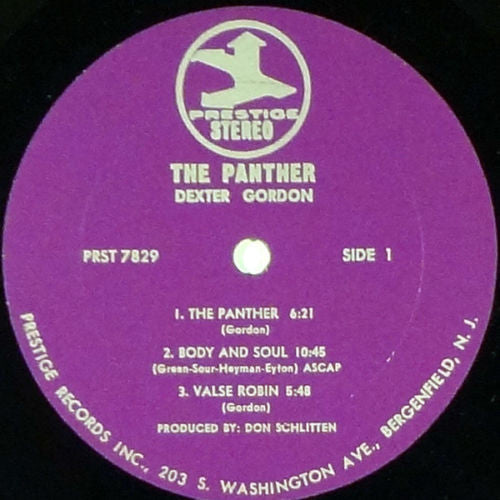 Dexter Gordon : The Panther! (LP, Album)
