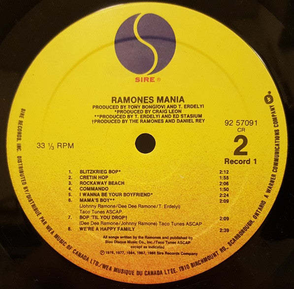 Ramones : Ramones Mania (2xLP, Comp)