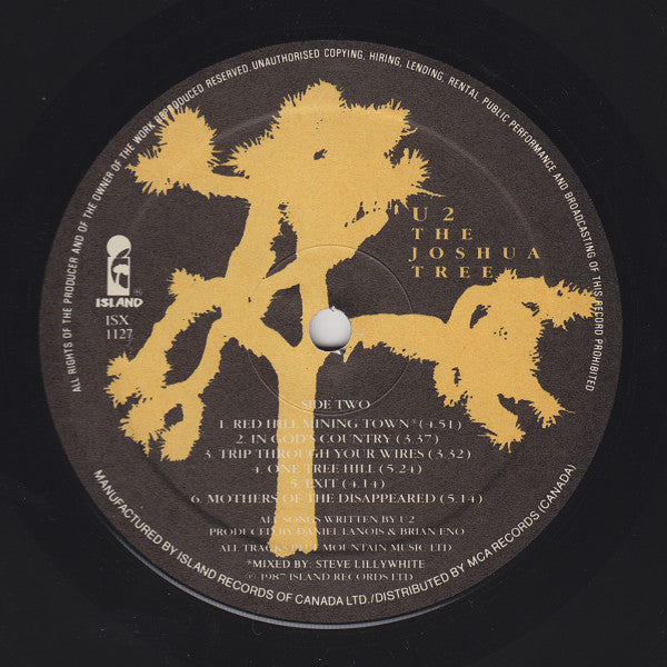 U2 : The Joshua Tree (LP, Album, Gat)
