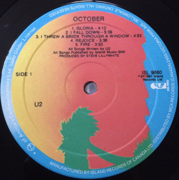 U2 : October (LP, Album, RE, Ora)