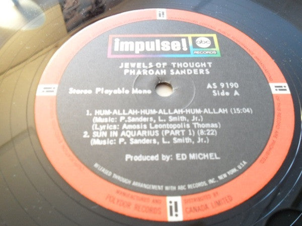 Pharoah Sanders : Jewels Of Thought (LP, Album)