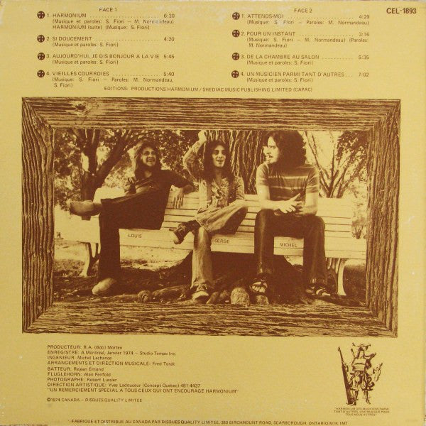 Harmonium : Harmonium (LP, Album)