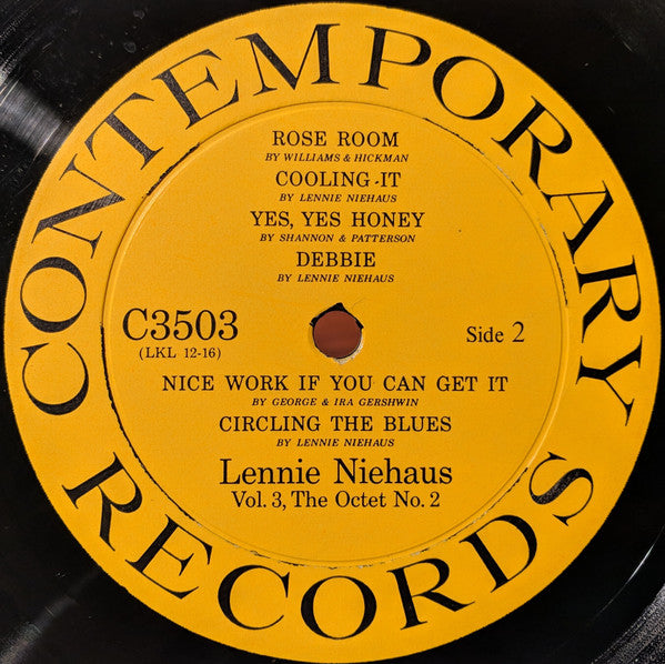 Lennie Niehaus : Vol. 3: The Octet #2 (LP, Album, Mono)