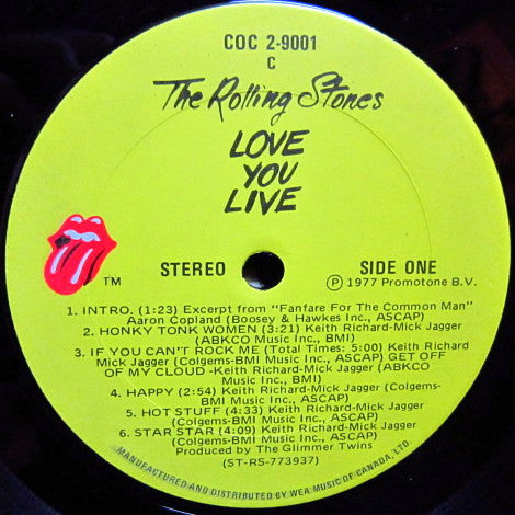 The Rolling Stones : Love You Live (2xLP, Album, Gat)