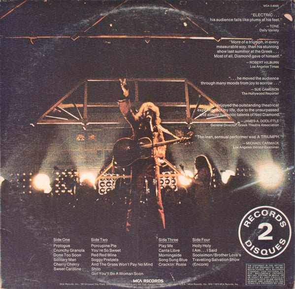 Neil Diamond : Hot August Night (2xLP, Album, Gat)