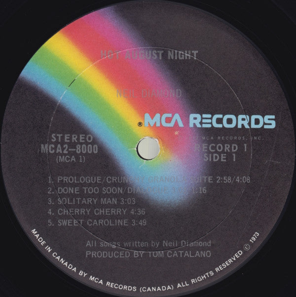 Neil Diamond : Hot August Night (2xLP, Album, Gat)