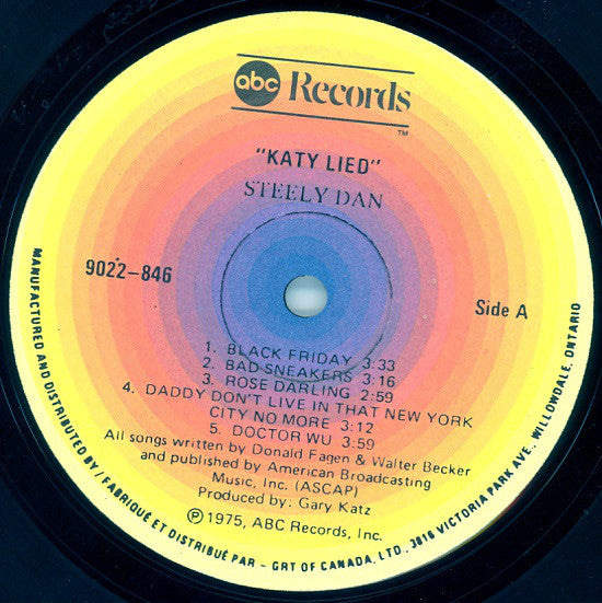 Steely Dan : Katy Lied (LP, Album, RE)