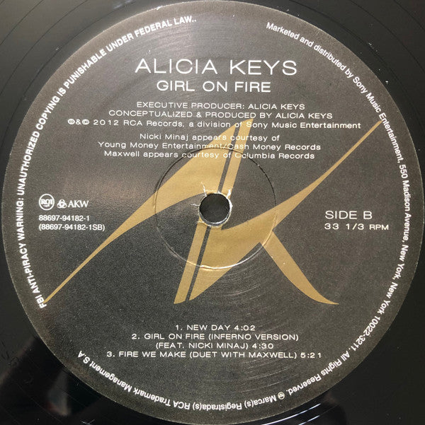 Alicia Keys : Girl On Fire (2xLP, Album)