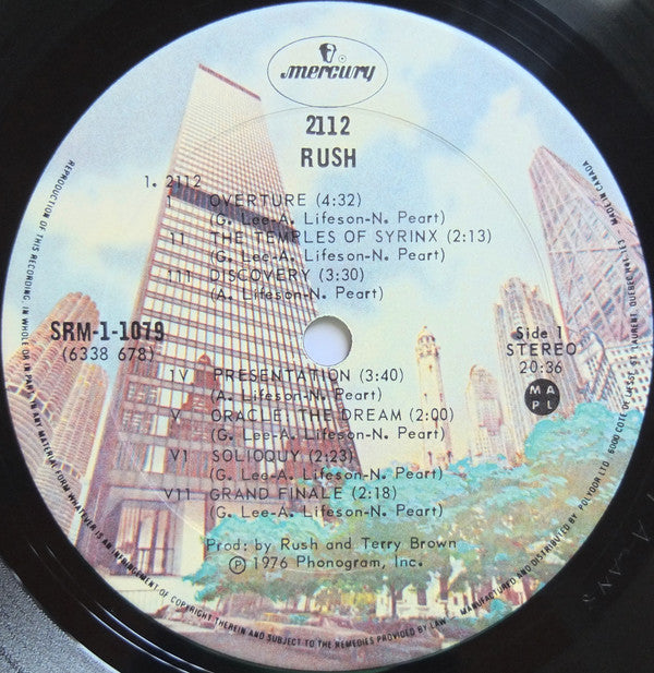 Rush : 2112 (LP, Album, Gat)