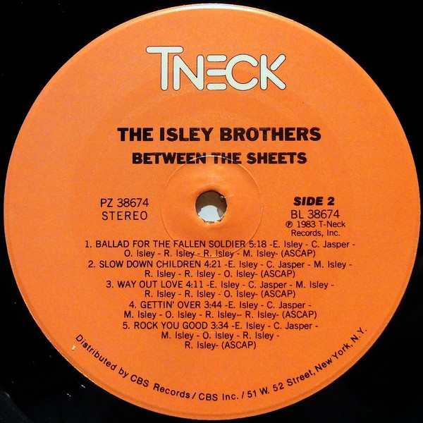 The Isley Brothers : Between The Sheets (LP, Album, RE)